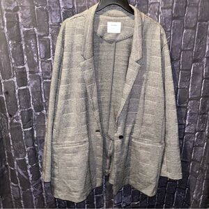 NWT Old Navy Black And White Plaid Blazer Size XXL Office Professional Casual